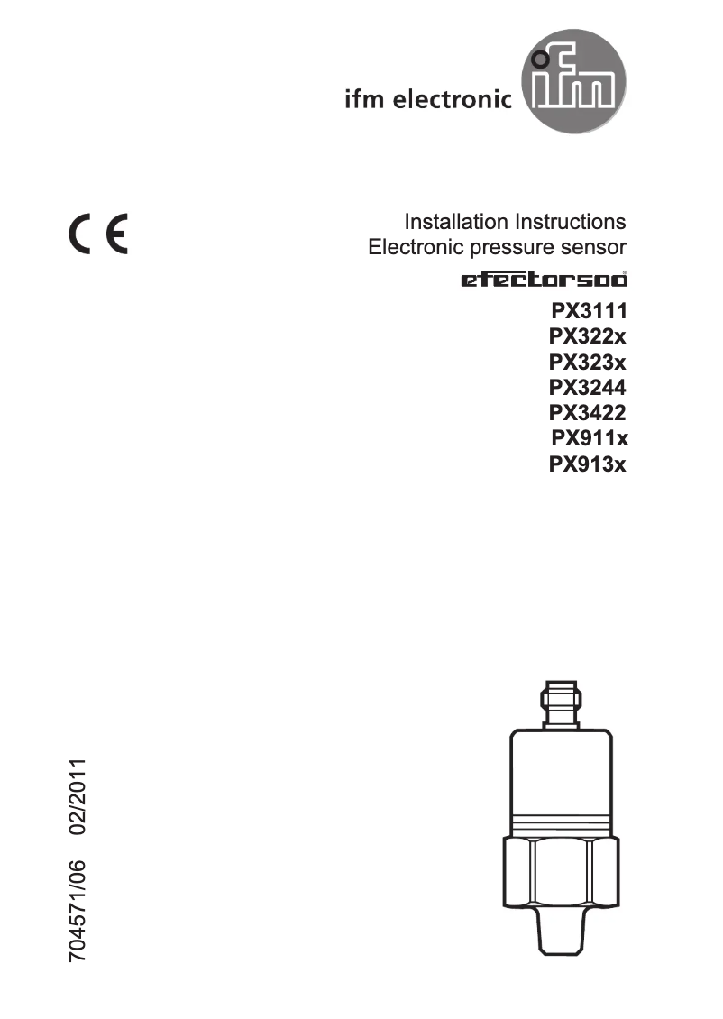 Page n°1 - Manuel utilisateur IFM PX3244