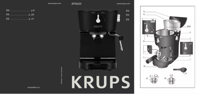 Page 1 de la notice Manuel utilisateur Krups XP3200