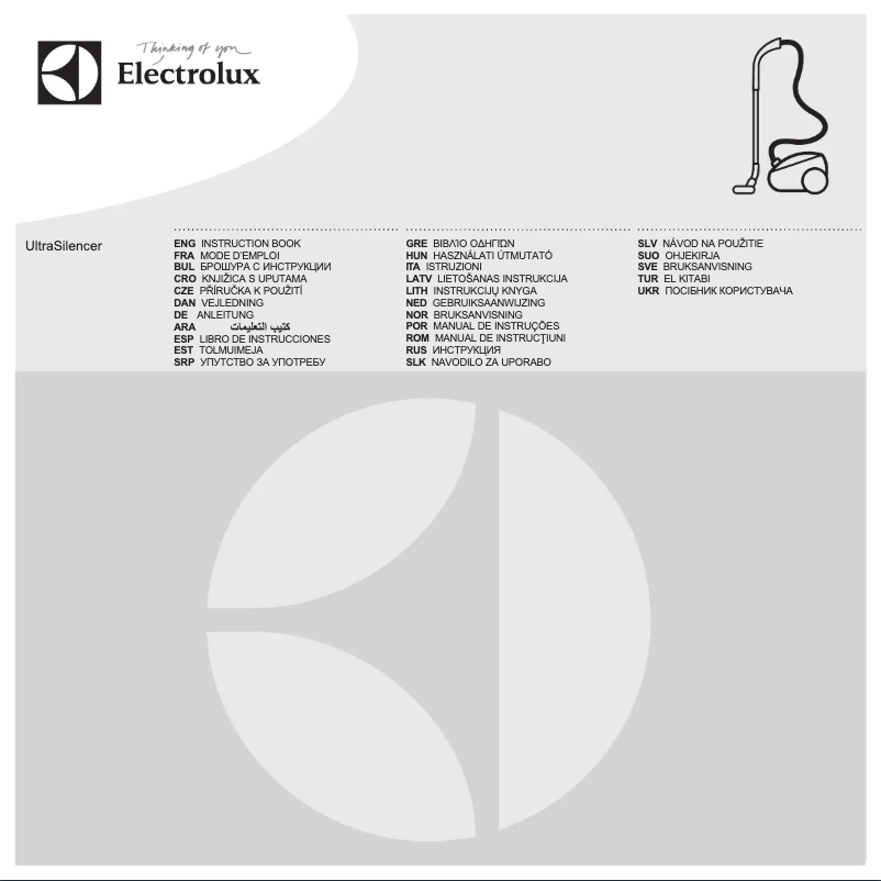 Page 1 de la notice Manuel utilisateur Electrolux UltraSilencer ZUSENERGY