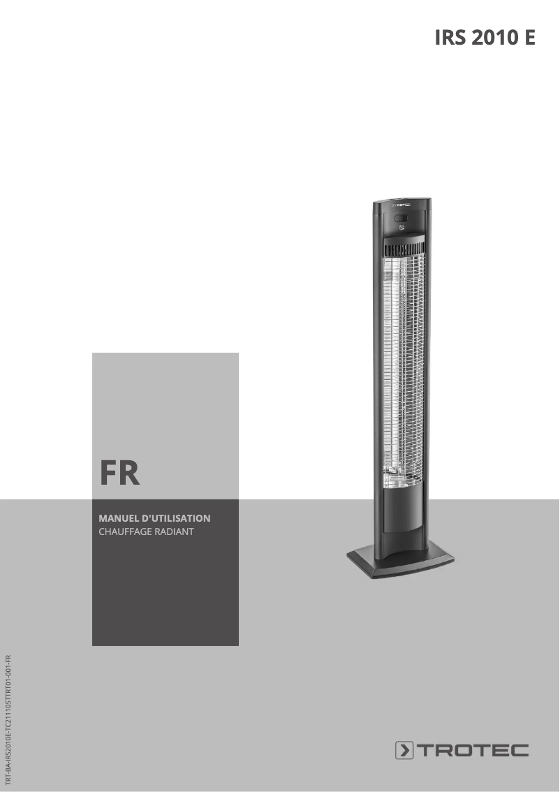 Page n°1 - Manuel utilisateur Trotec IRS 2010 E