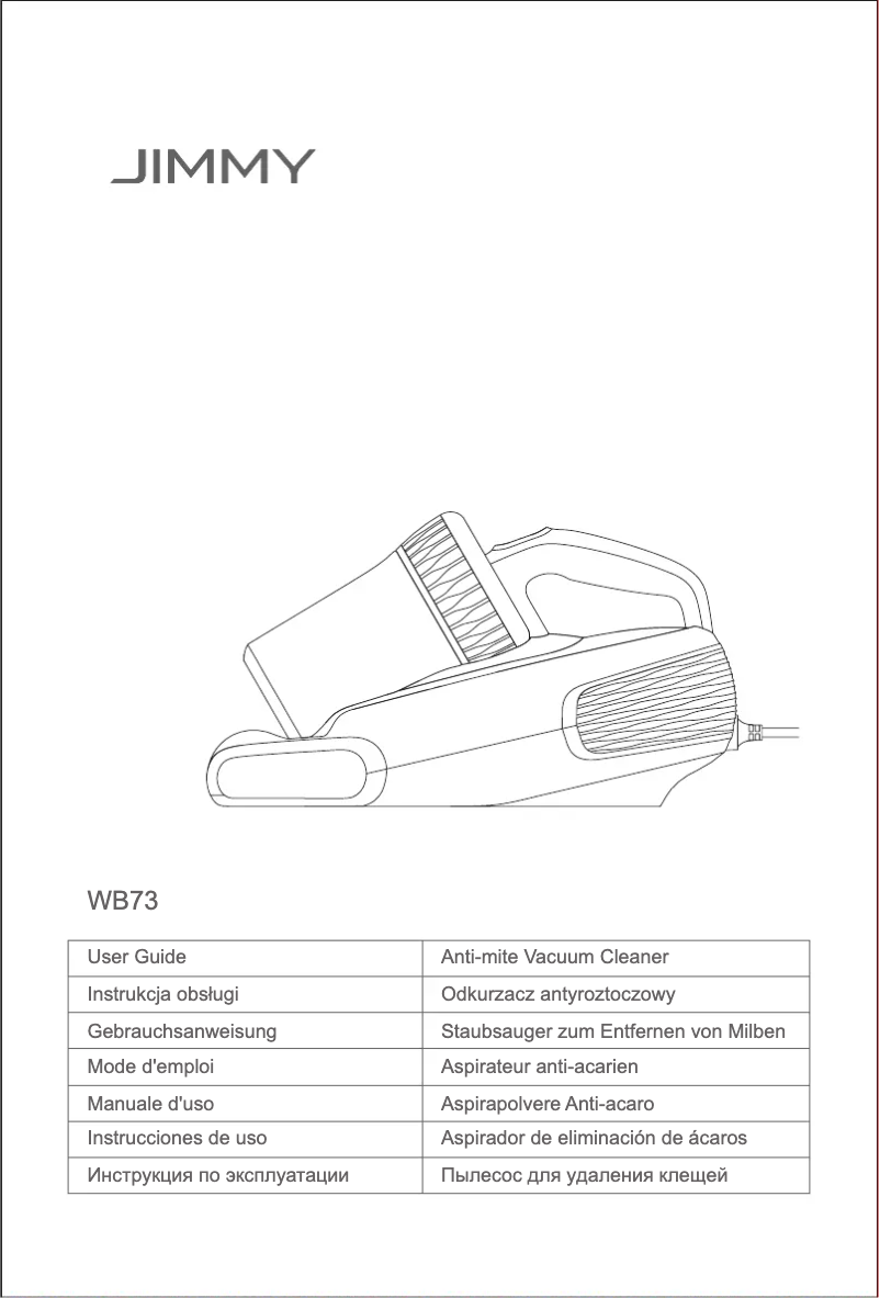 Image de la première page du manuel de l'appareil Anti-mite UV WB73