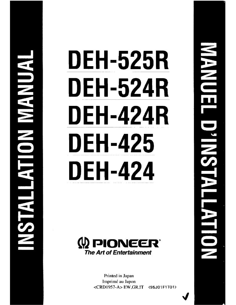 Page 1 de la notice Manuel utilisateur Pioneer DEH-424