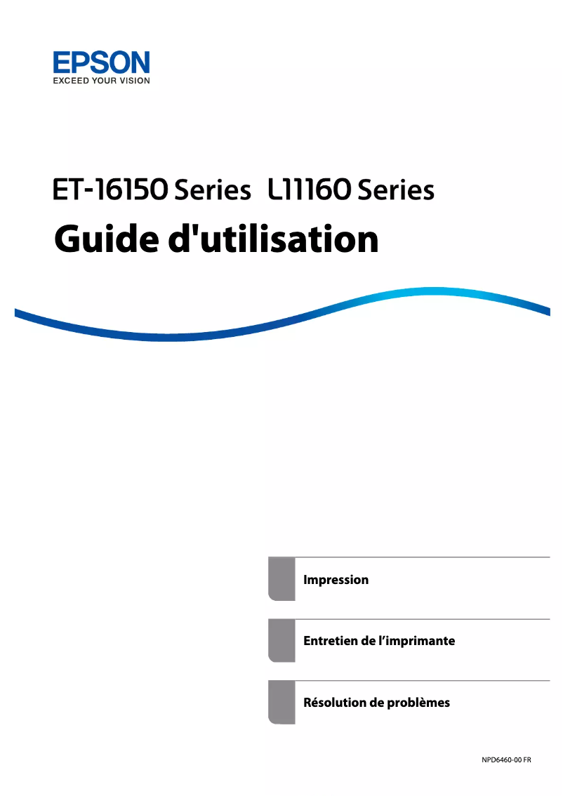 Image de la première page du manuel de l'appareil EcoTank ET-16150