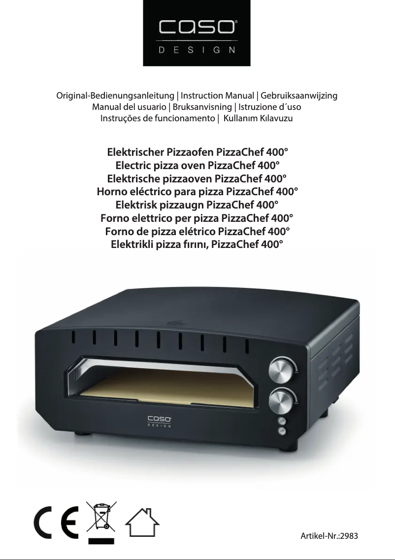 Image de la première page du manuel de l'appareil PizzaChef 400°