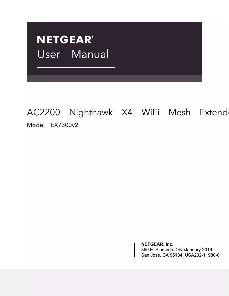 Page 1 de la notice Manuel utilisateur Netgear Nighthawk X4 EX7300