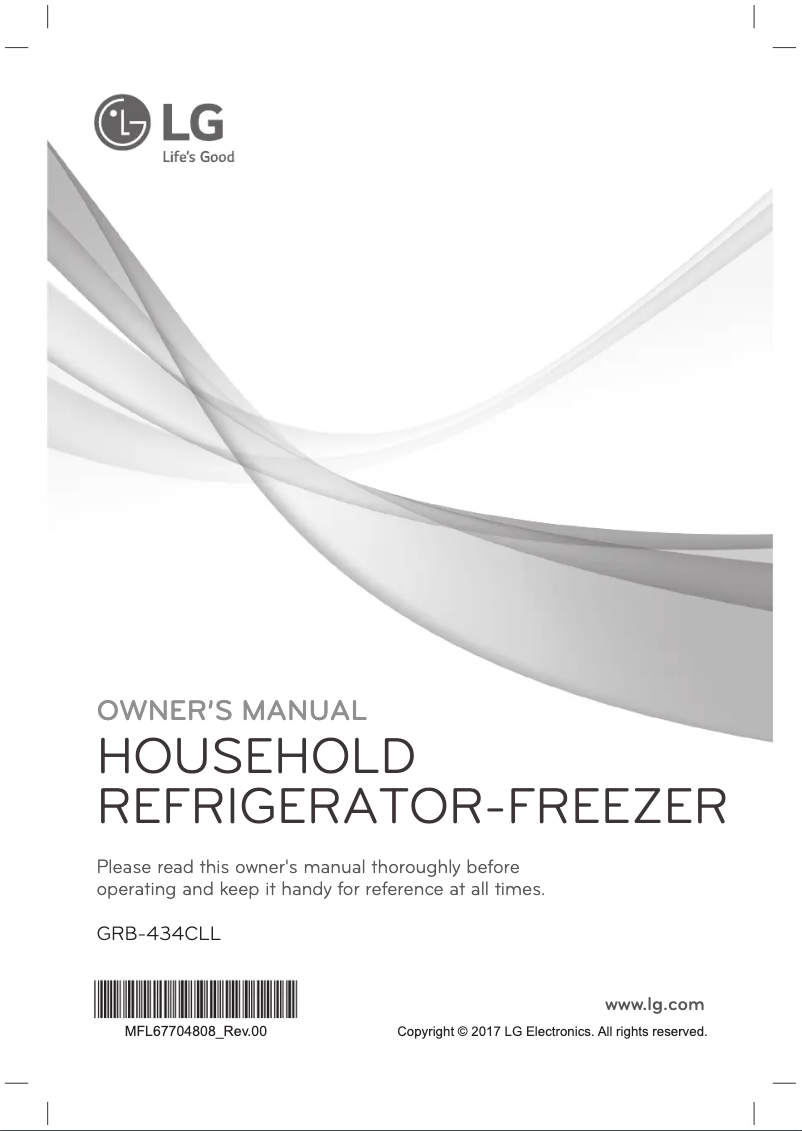 Page 1 de la notice Manuel utilisateur LG GRB-434CLL
