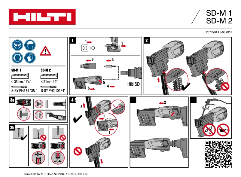 Página 1 del manual Instrucciones / montaje Hilti SD 5000-22