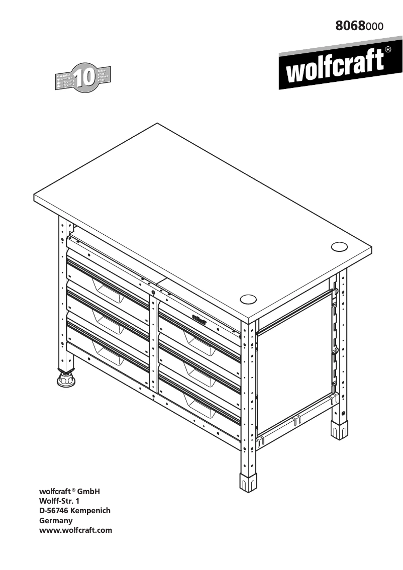 Page n°1 - Manuel utilisateur Wolfcraft 8068000