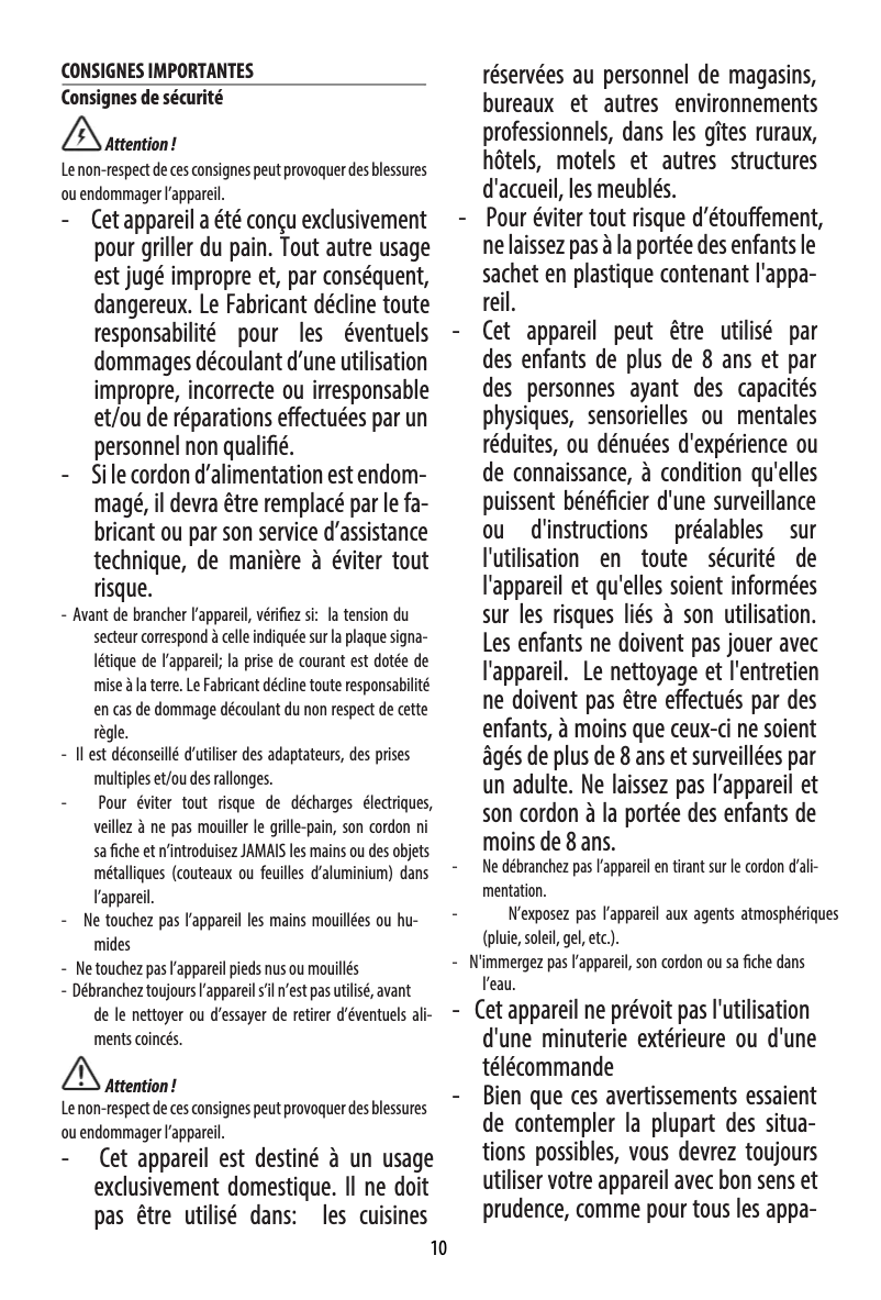 Page 1 de la notice Manuel utilisateur DeLonghi Active Line CTLA2103