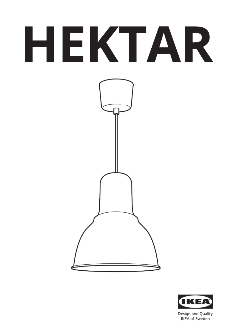 Page 1 de la notice Manuel utilisateur Ikea HEKTAR 803.903.59