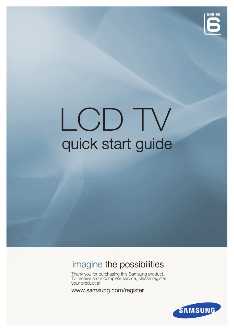 Page n°1 - Guide d'installation Samsung LA55B650T1R