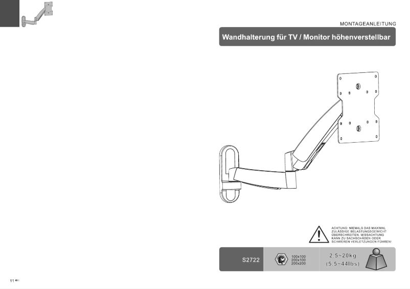 Image de la première page du manuel de l'appareil S2722