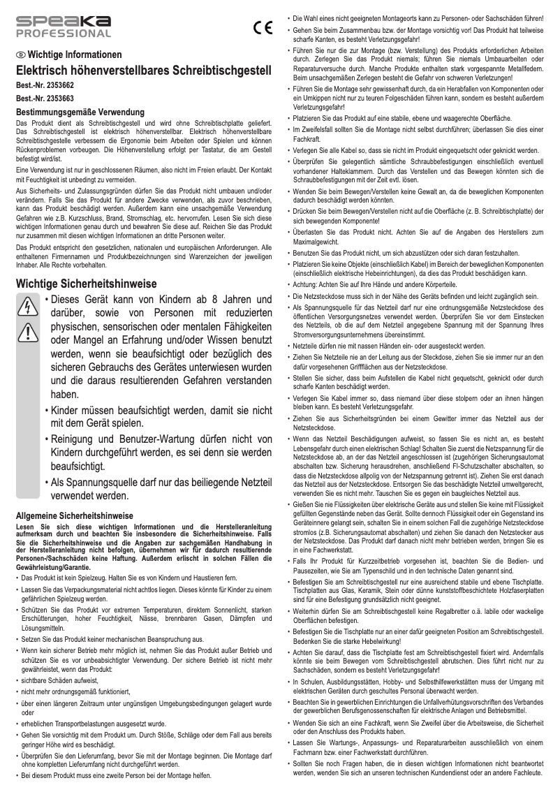 Page n°1 - Manuel utilisateur Speaka SP-SDF-500