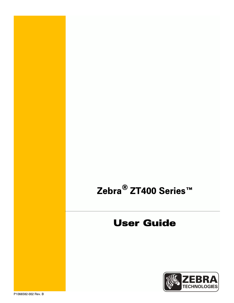 Image de la première page du manuel de l'appareil ZT410