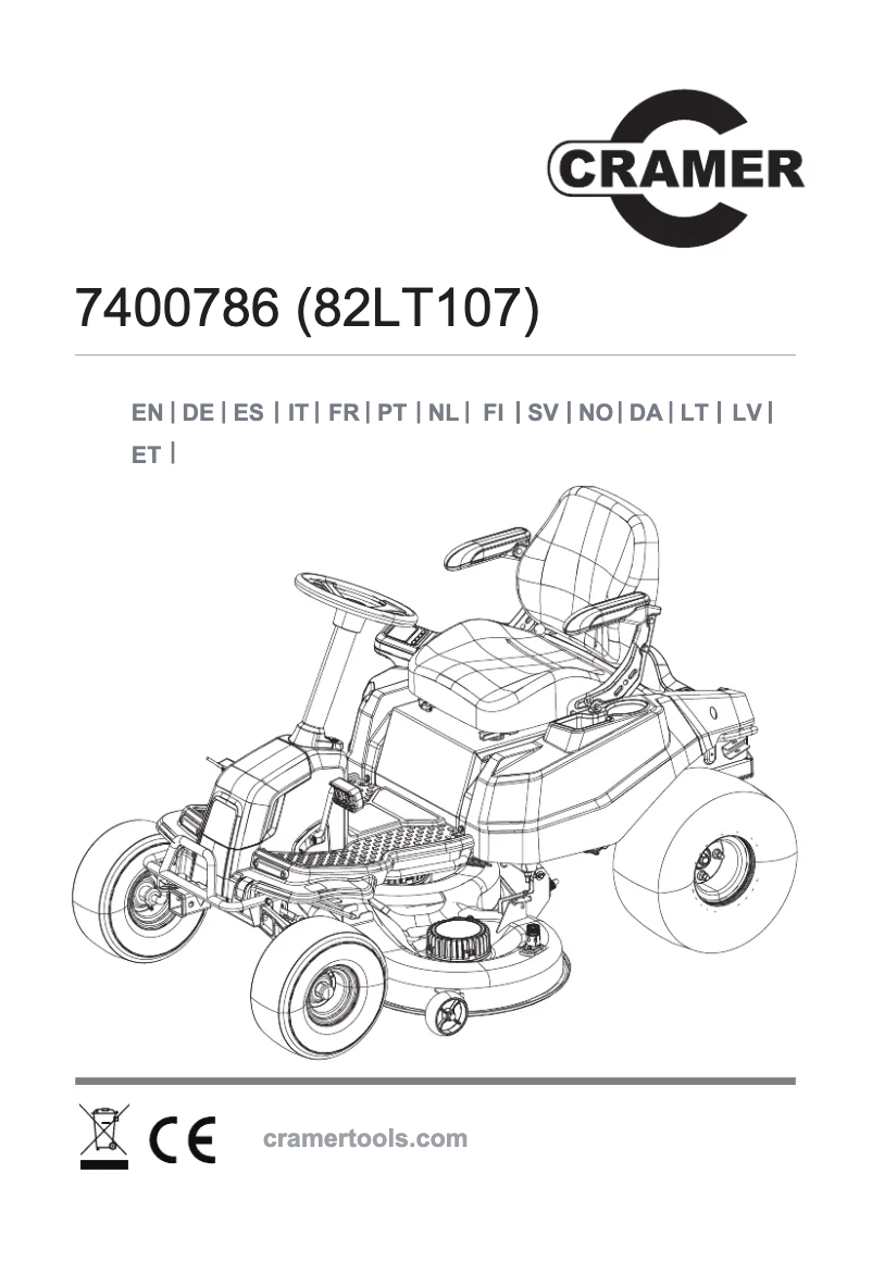 Page n°1 - Manuel utilisateur Cramer 82LT107