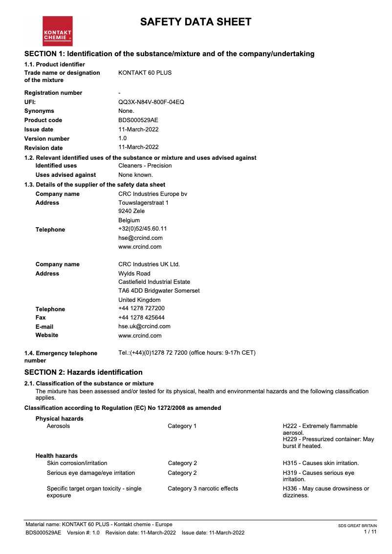 Image de la première page du manuel de l'appareil KONTAKT 60 Plus