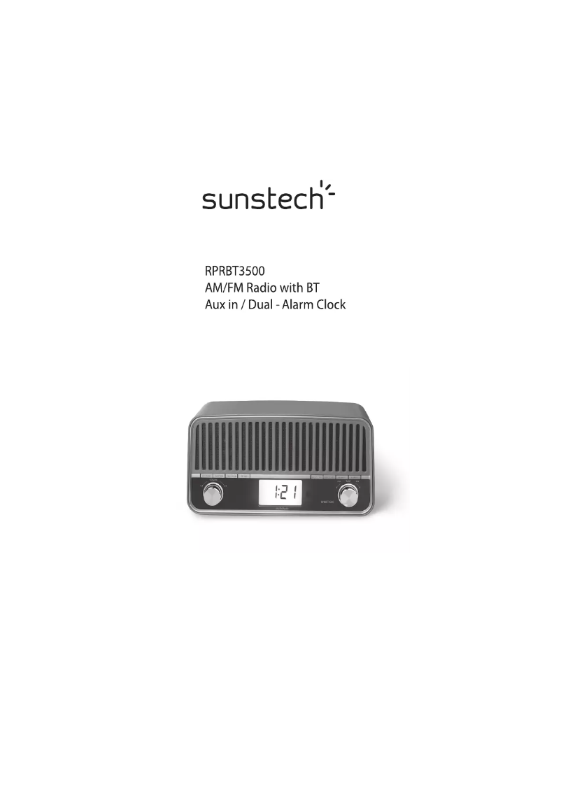 Page n°1 - Manuel utilisateur Sunstech RPRBT3500