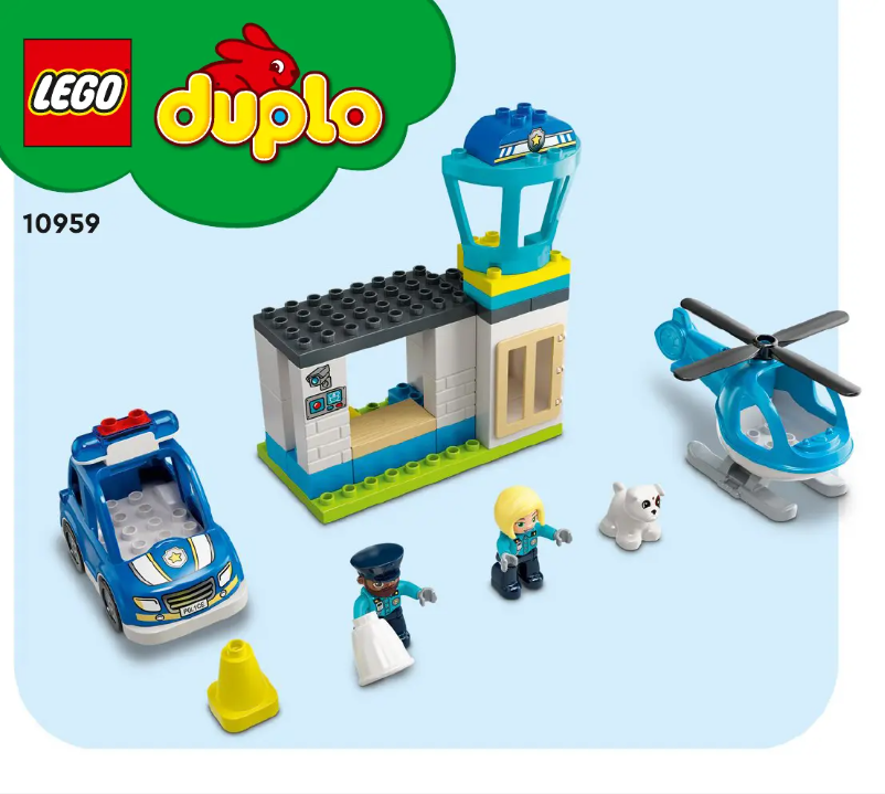 Page 1 de la notice Consignes visuelles Lego Duplo 10959