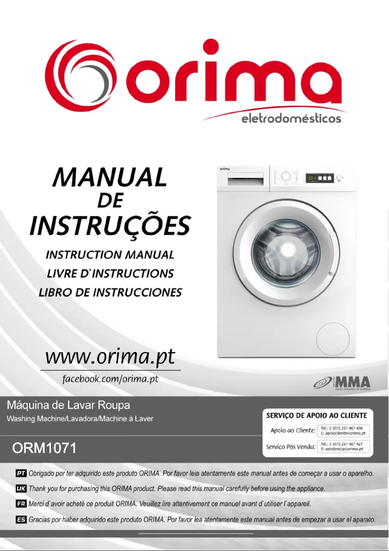 Page n°1 - Manuel utilisateur Orima ORM-1071