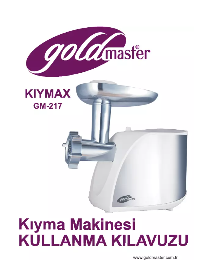 Image de la première page du manuel de l'appareil Kiymax GM-217