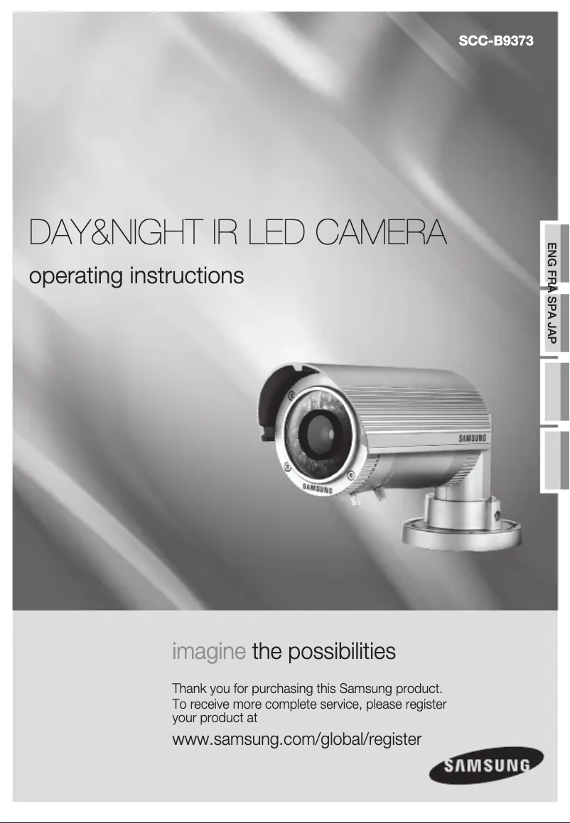 Page 1 de la notice Manuel utilisateur Samsung SCC-B9373P