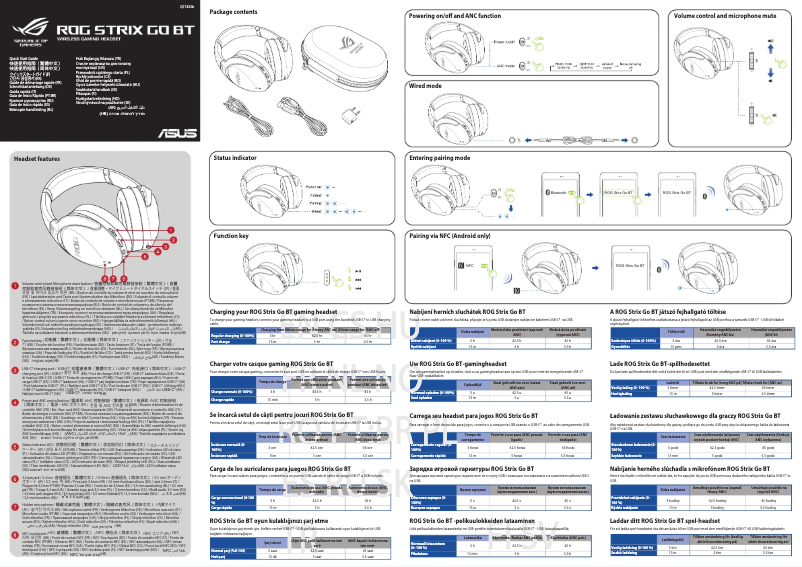Page n°1 - Manuel utilisateur Asus ROG Strix Go BT