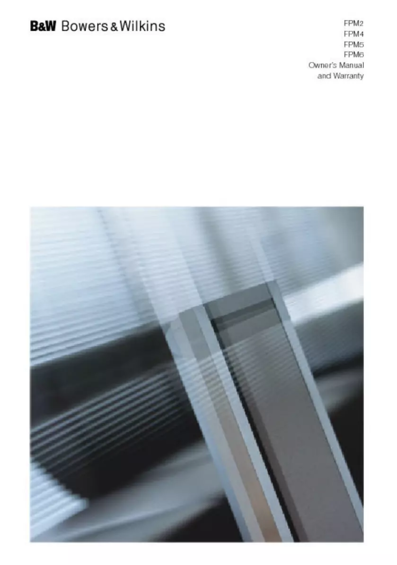 Page 1 de la notice Manuel utilisateur Bowers & Wilkins FPM6
