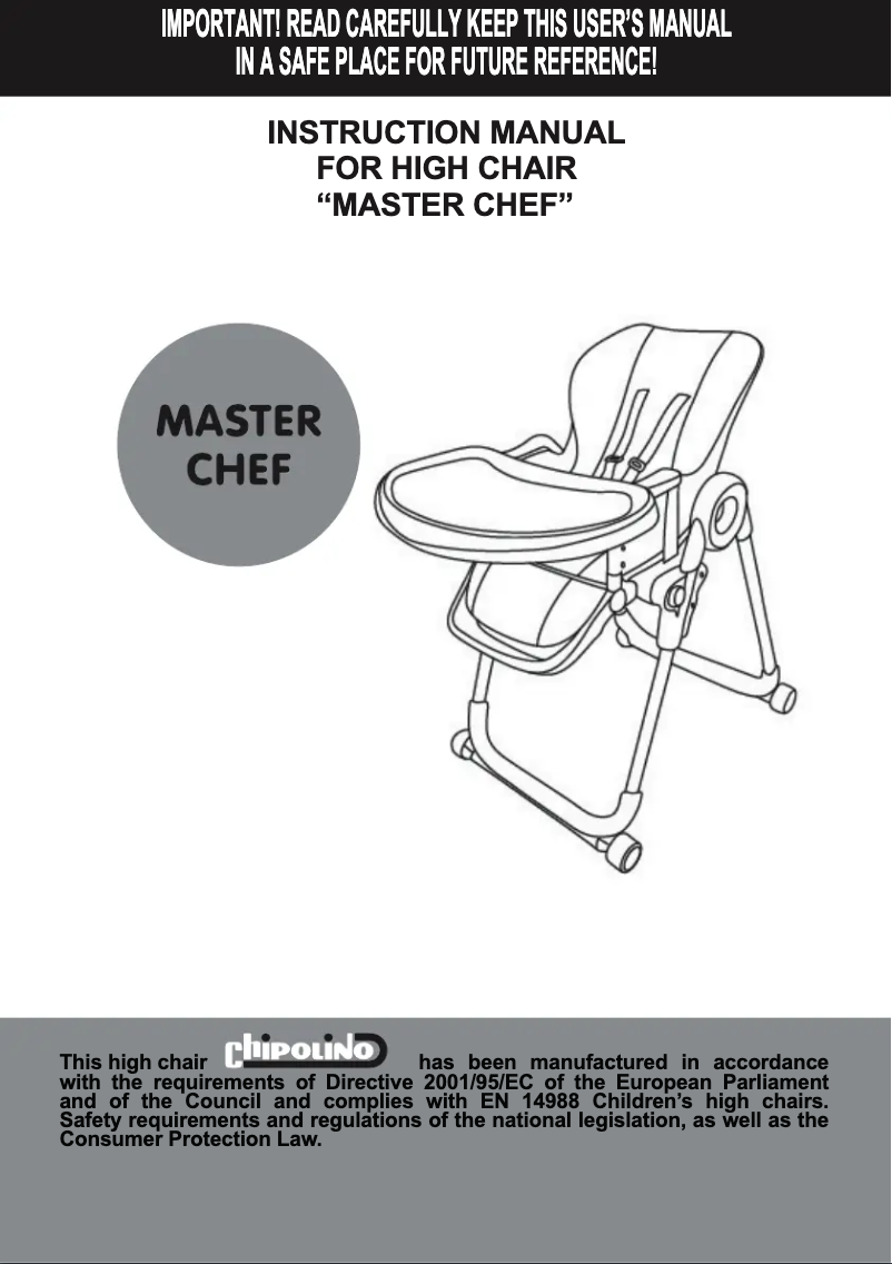 Image de la première page du manuel de l'appareil Master Chef
