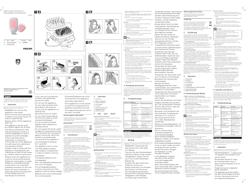 Page n°1 - Manuel utilisateur Philips EasyShine HP4676