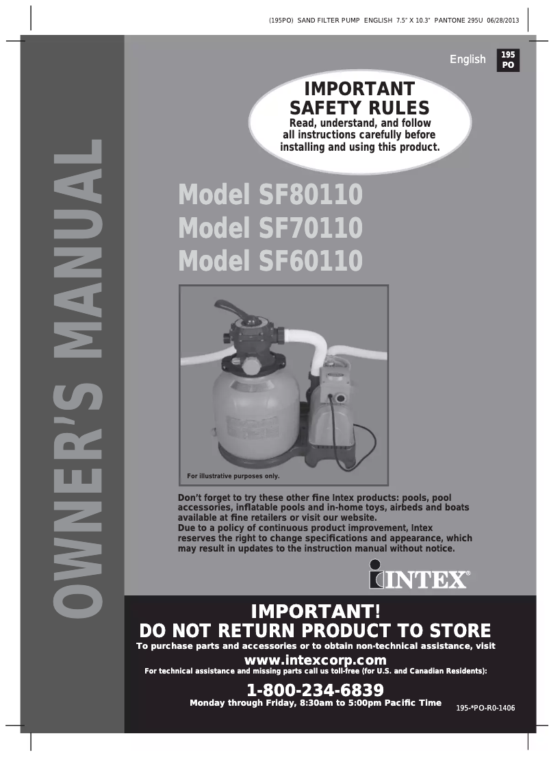 Page n°1 - Manuel utilisateur Intex 28645EG