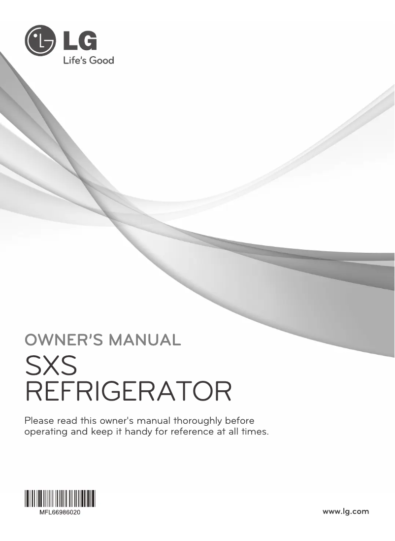 Image de la première page du manuel de l'appareil GR-P287FBQ