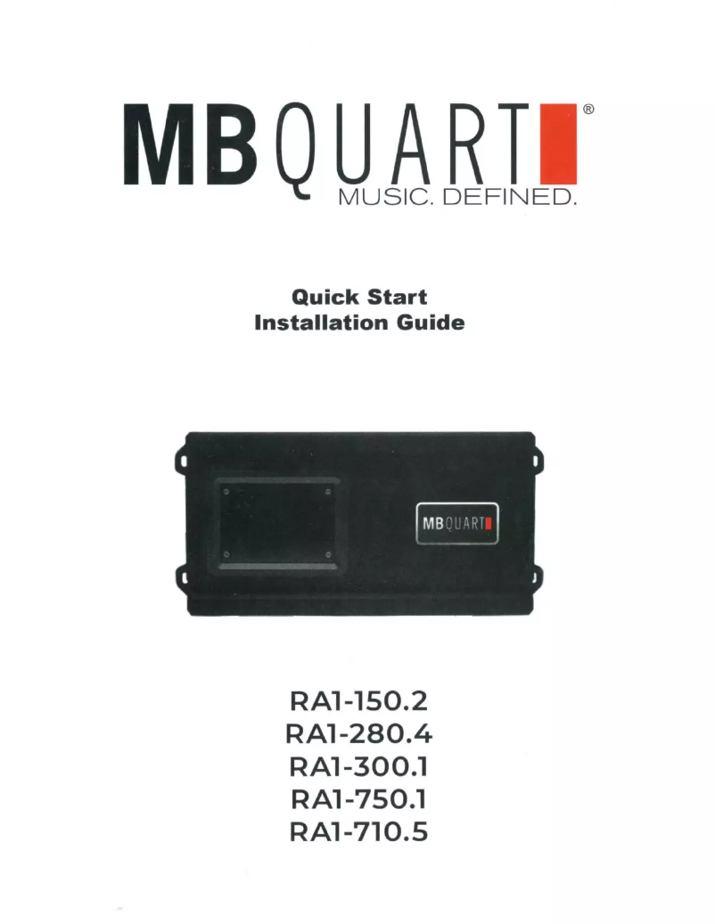 Página 1 del manual Manual de instrucciones MB Quart RA1-150.2