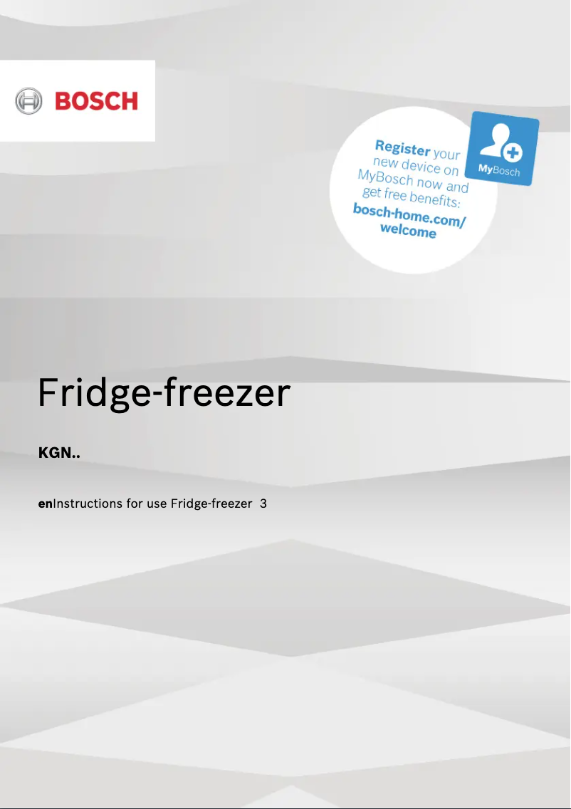 Image de la première page du manuel de l'appareil KGN39AI3P