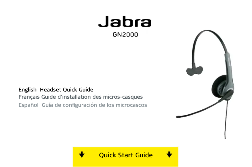 Page n°1 - Manuel utilisateur Jabra GN 2000