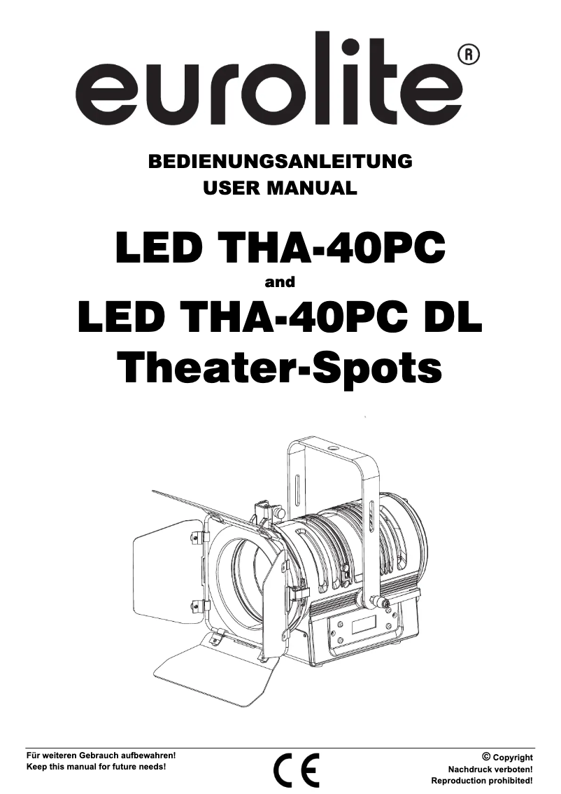Página 1 del manual Manual de usuario Eurolite LED THA-40PC