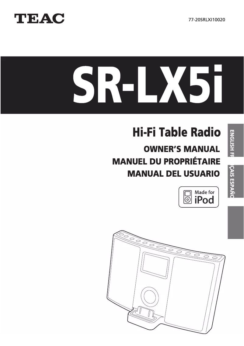 Page n°1 - Manuel utilisateur Teac SR-LX5IS