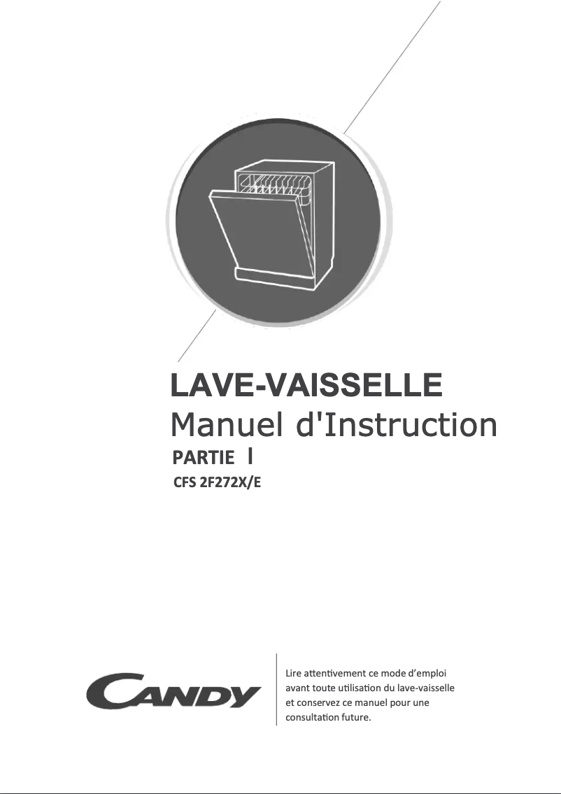 Page 1 de la notice Manuel utilisateur Candy CFS 2F272X/E