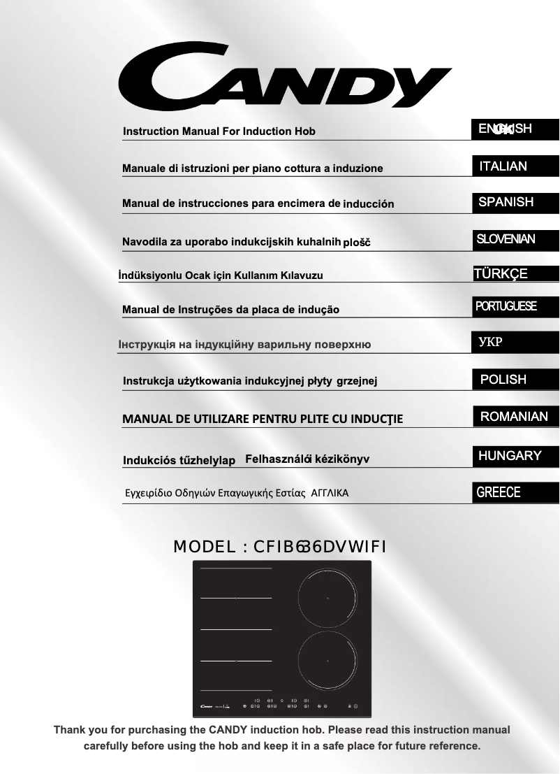 Page n°1 - Manuel utilisateur Candy CFIB636DV WIFI