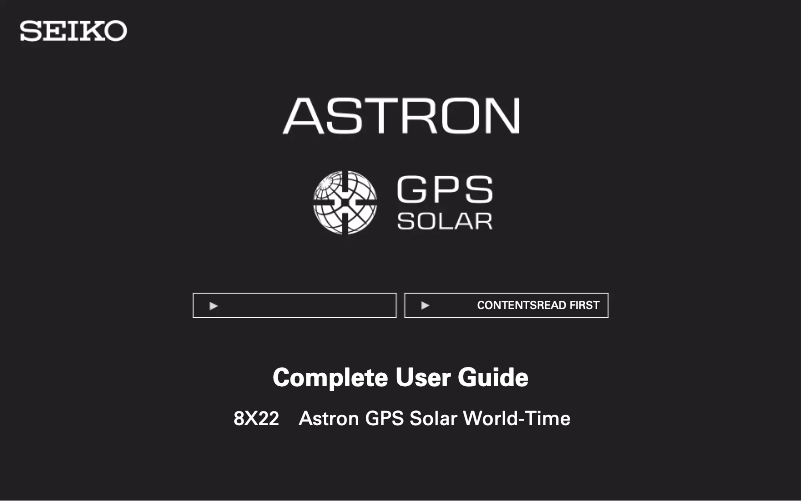 Page n°1 - Manuel utilisateur Seiko Astron SSE115J1