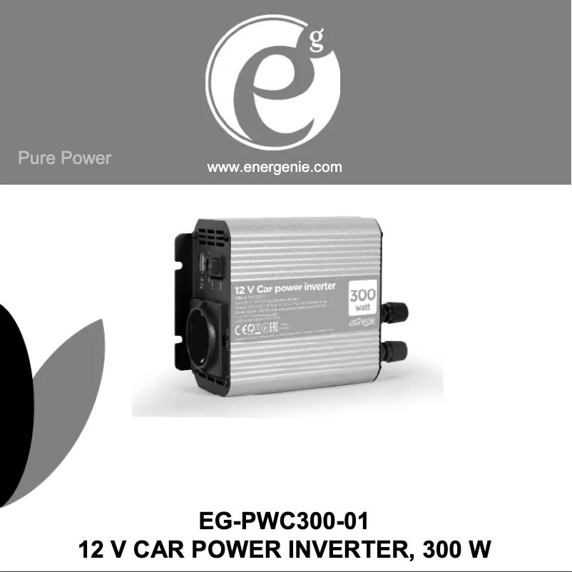 Page 1 de la notice Manuel utilisateur EnerGenie EG-PWC300-01