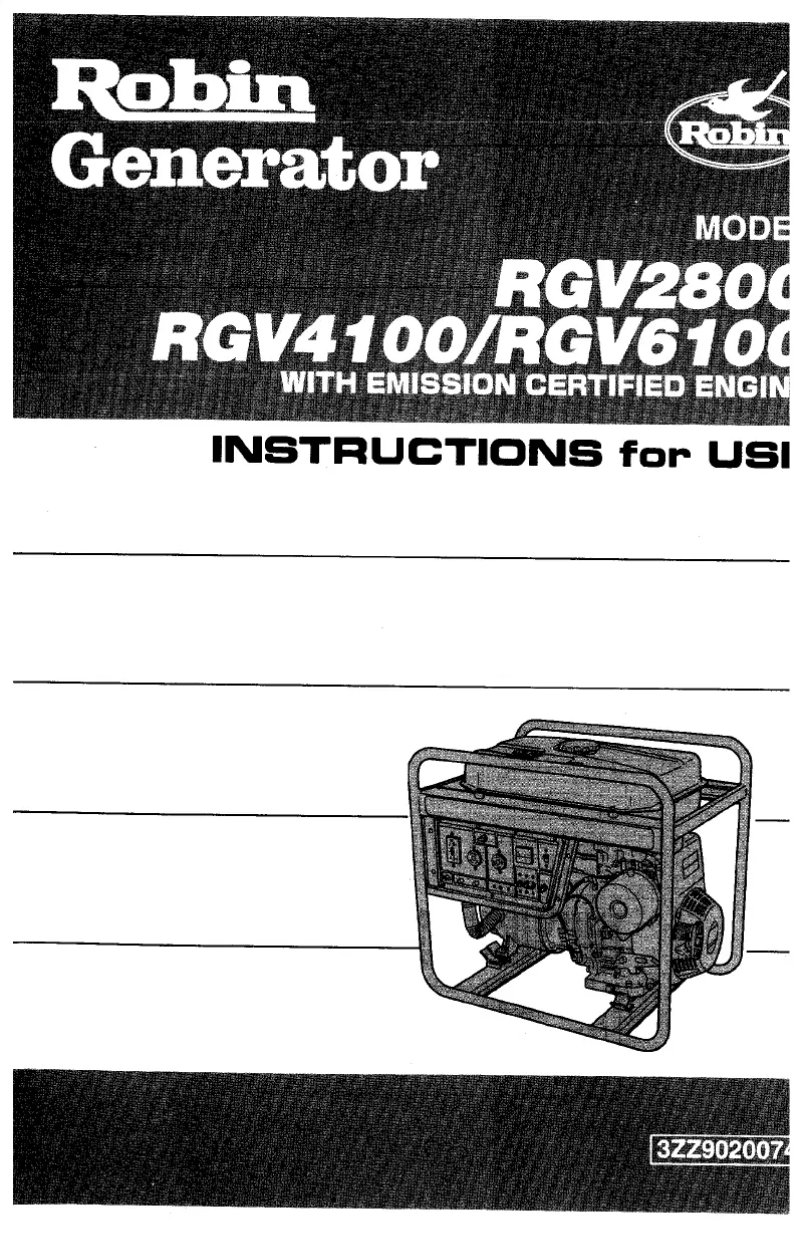 Page 1 de la notice Manuel utilisateur Robin RGV4100