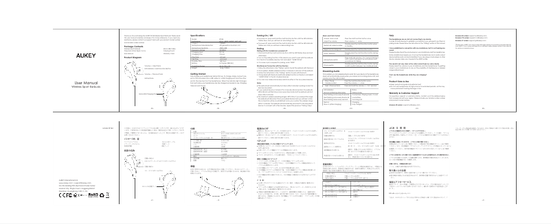 Page 1 of the manual User Manual Aukey EP-B4