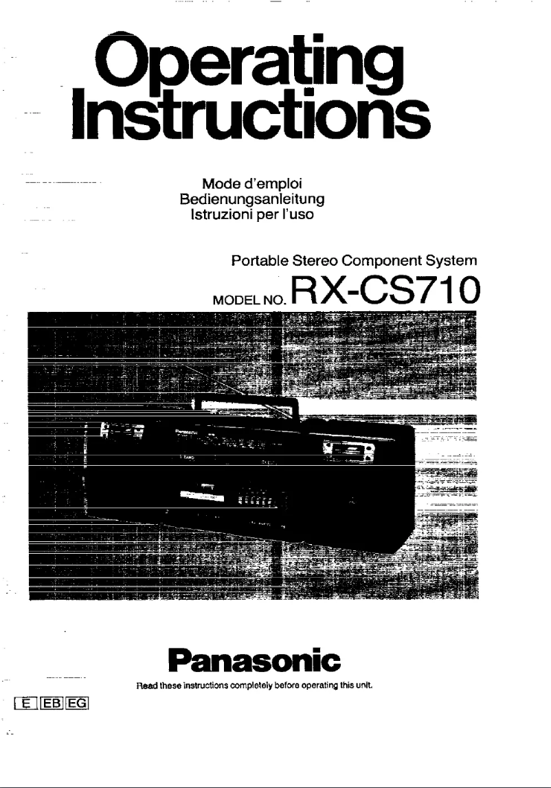 Page n°1 - Manuel utilisateur Panasonic RX-CS710