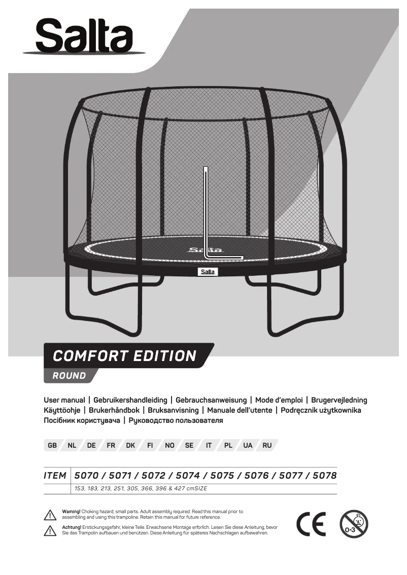 Page 1 de la notice Manuel utilisateur Salta Comfort Edition 5072