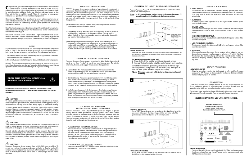 Page n°1 - Manuel utilisateur Paradigm Monitor 90p v1