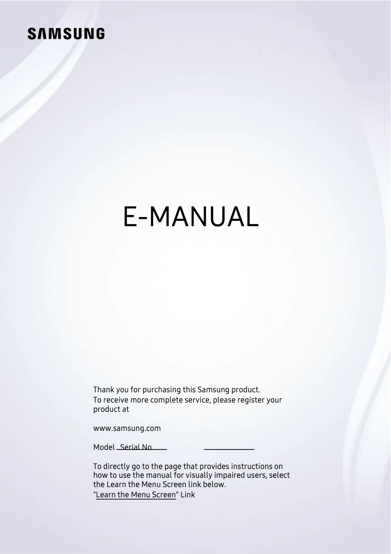 Page n°1 - Manuel utilisateur Samsung UN65AU8000G