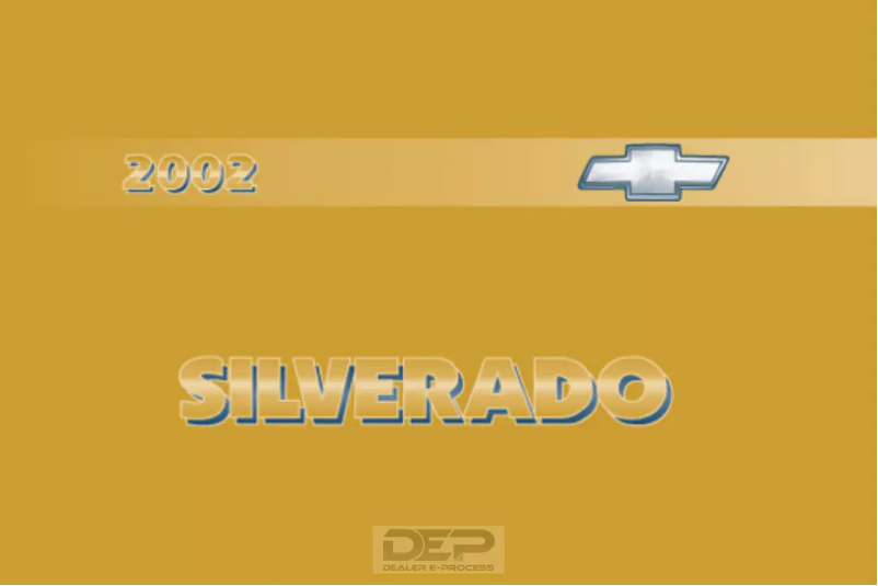Image de la première page du manuel de l'appareil Silverado 2500 HD (2002)