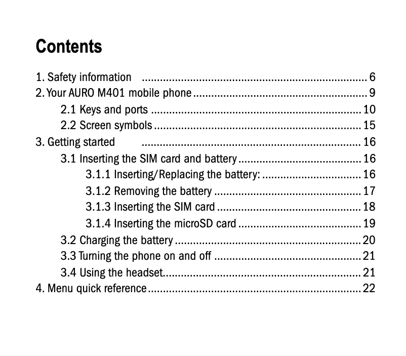 Image de la première page du manuel de l'appareil M401