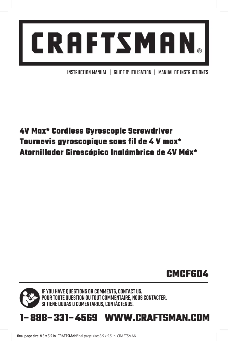 Image de la première page du manuel de l'appareil CMCF604