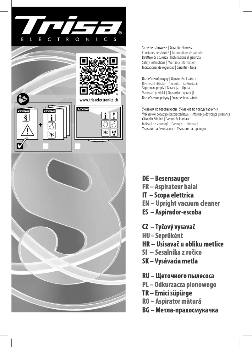 Page 1 de la notice Manuel utilisateur Trisa Quick Clean Professional T7883